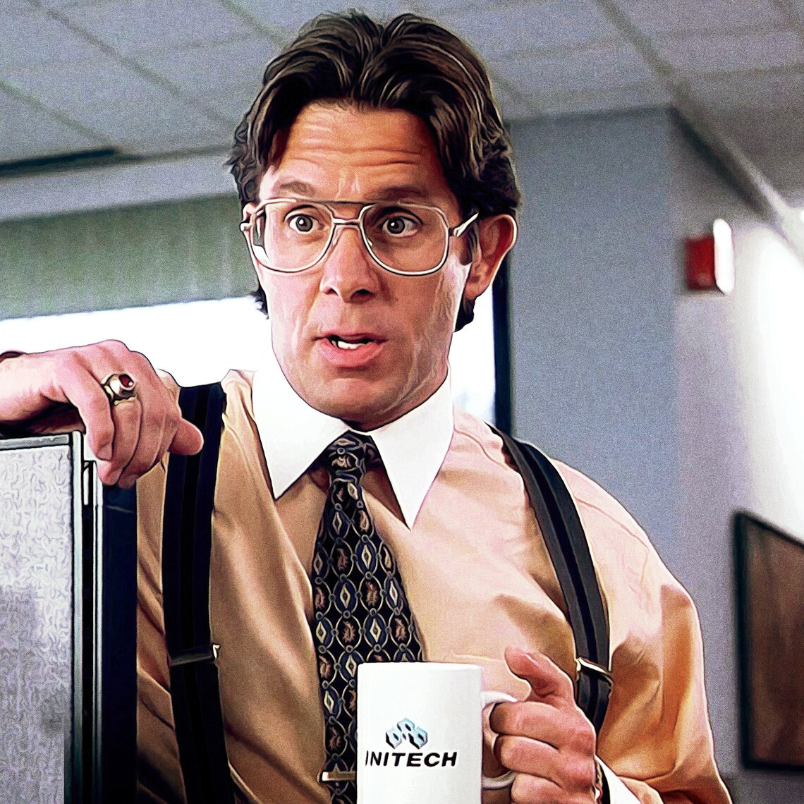 Office Space Movie Bill Lumbergh Poster Print Funny Office Etsy