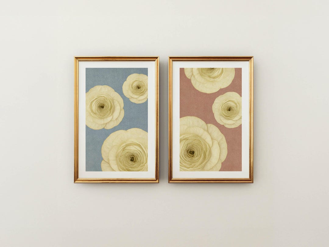Ivory Bloom Prints: Retro Flower Posters, Botanical Art, Floral Wall ...