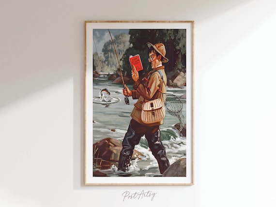 Vintage Fly Fishing Poster Retro Fishing Print Travel Poster Art Vintage  Outdoorsy Wall Decor Gift for Him -  Canada