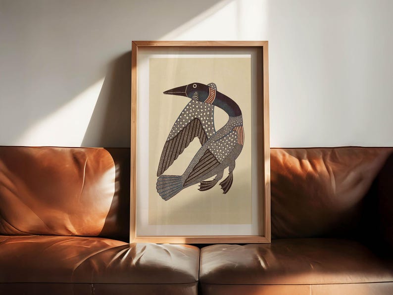 Spirit Loon Art Prints: Rustic Outdoors Art, Lake House Decor, Set of 2 image 4