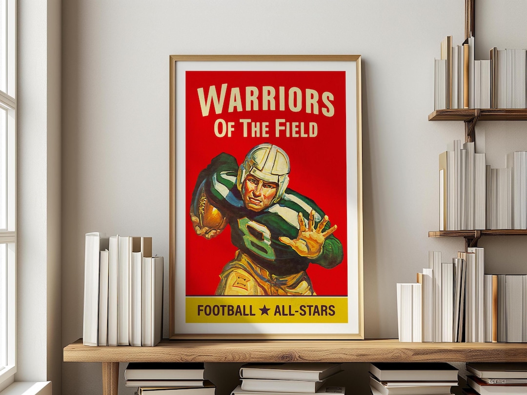 American Football Art Retro Football Print Sports Poster Wall Art Home ...