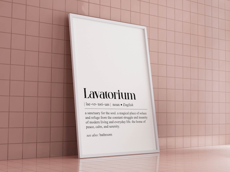 Lavatorium Definition Print, Funny Bathroom Humor Art (Digital Download) image 6