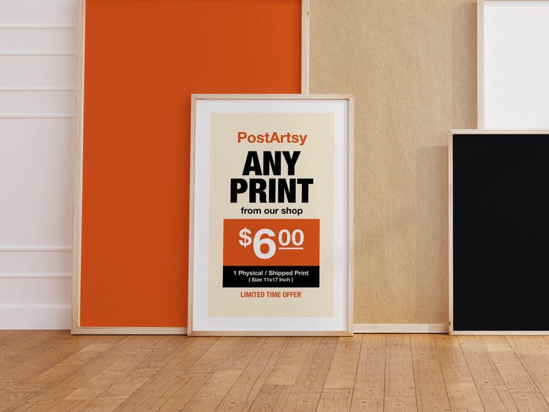Choose Any Art Print - PostArtsy - 11x17 Inch Shipped Print image 1