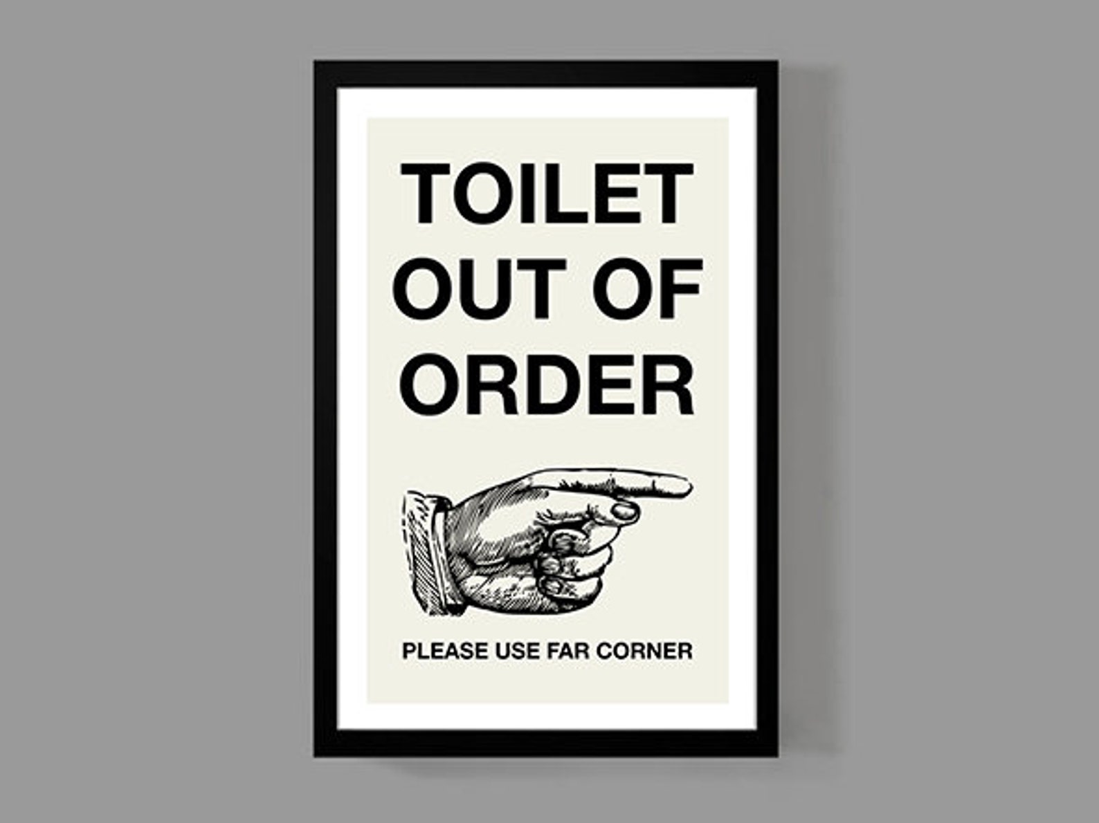 Funny Bathroom Sign Toilet Out of Order Bathroom Poster Etsy