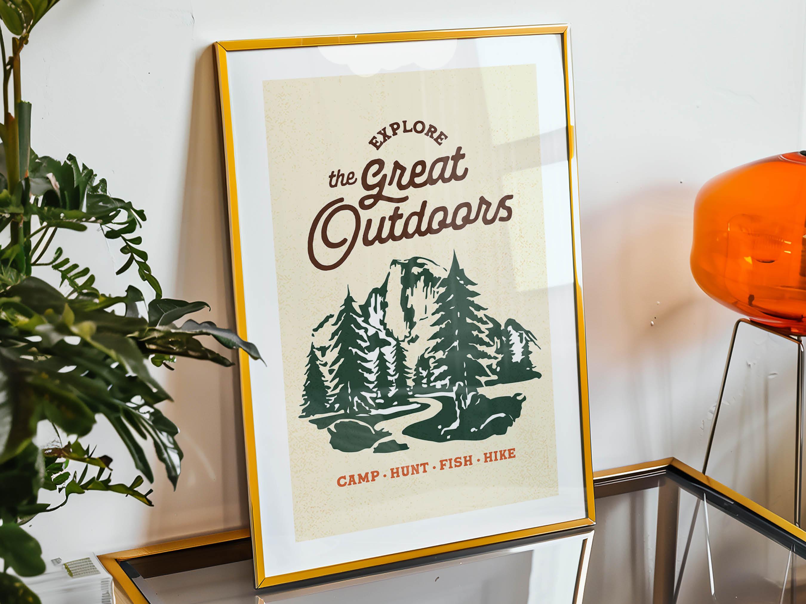 Retro Outdoors Art Camp Prints Camping Art Posters Set of 3 Camping ...