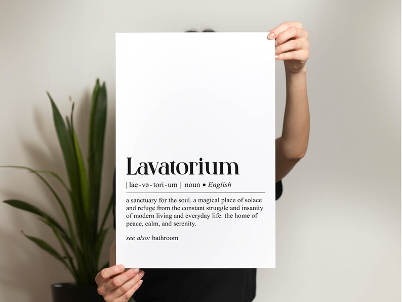 Lavatorium Definition Print, Funny Bathroom Humor Art (Digital Download) image 5