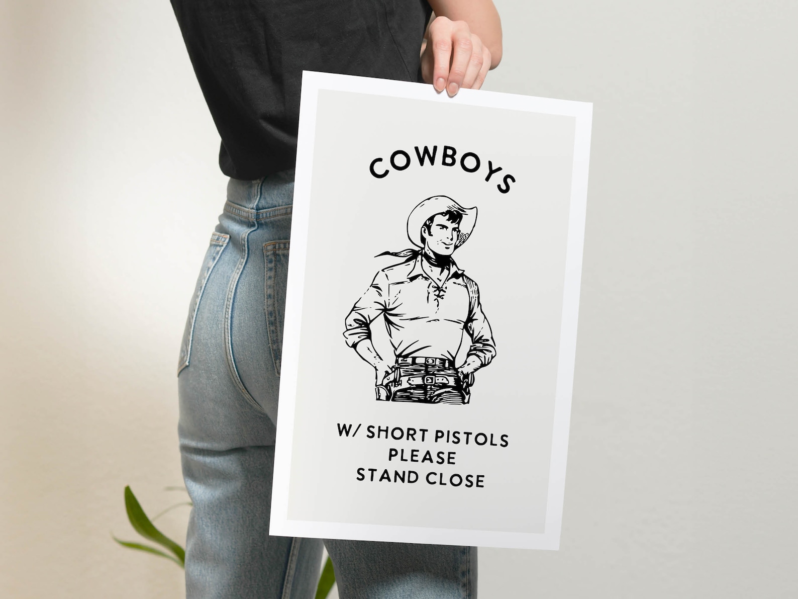 Cowboy Bathroom Print Funny Bathroom Wall Art Bathroom Poster Western ...