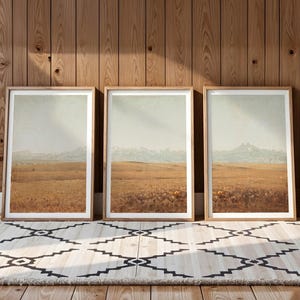 Retro Colorado Prints Vintage Colorado Art Poster Set of 3 Longs Peak Colorado Wall Decor Outdoorsy Cabin Wall Art Gift for Coloradans