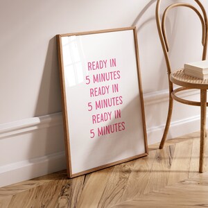 Pink Bathroom Print Funny Bathroom Quote Girls Bathroom Art Poster Fun ...