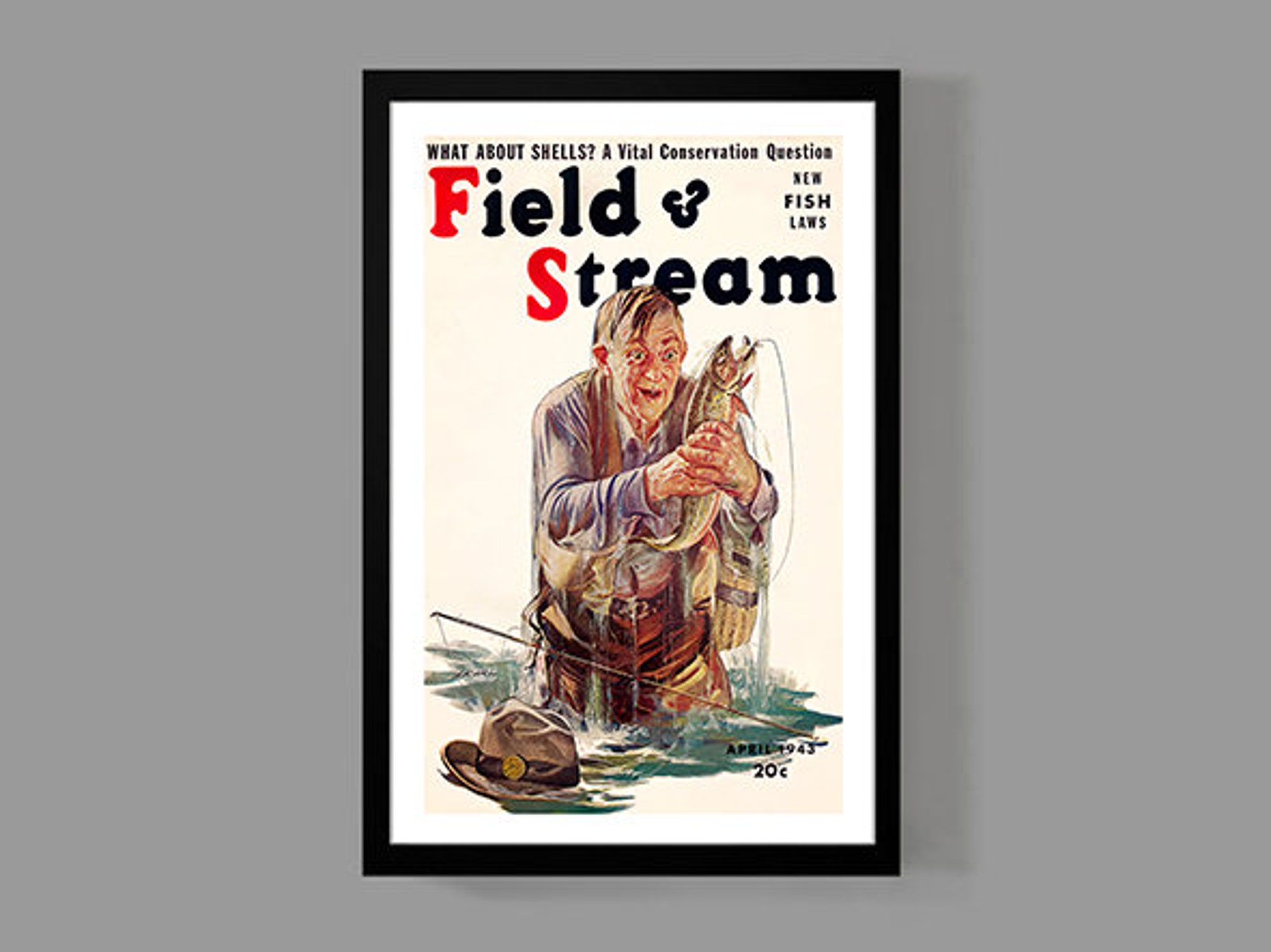 Discover Best Vintage Fishing - Retro Hunting Fishing - Travel Poster Print