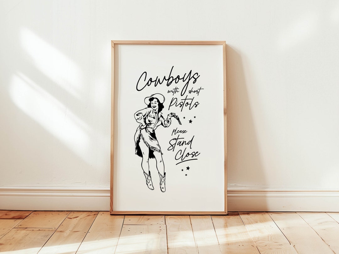 Western Bathroom Print Cowboy Bathroom Wall Art Short Pistols Bathroom ...