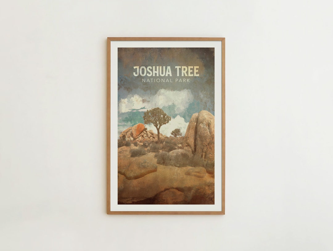 Joshua Tree National Park Poster, Vintage Travel Art Print - Etsy
