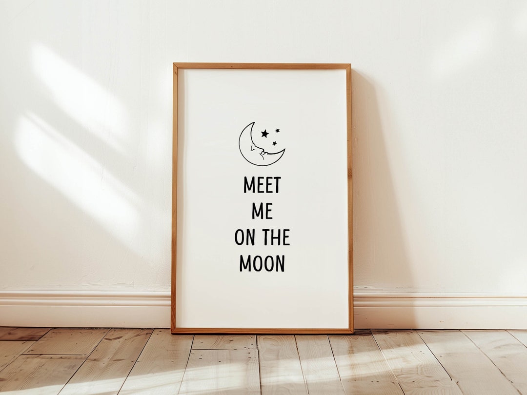 Goodnight Bathroom Print Moon Bathroom Quote Black + White Bathroom Art ...