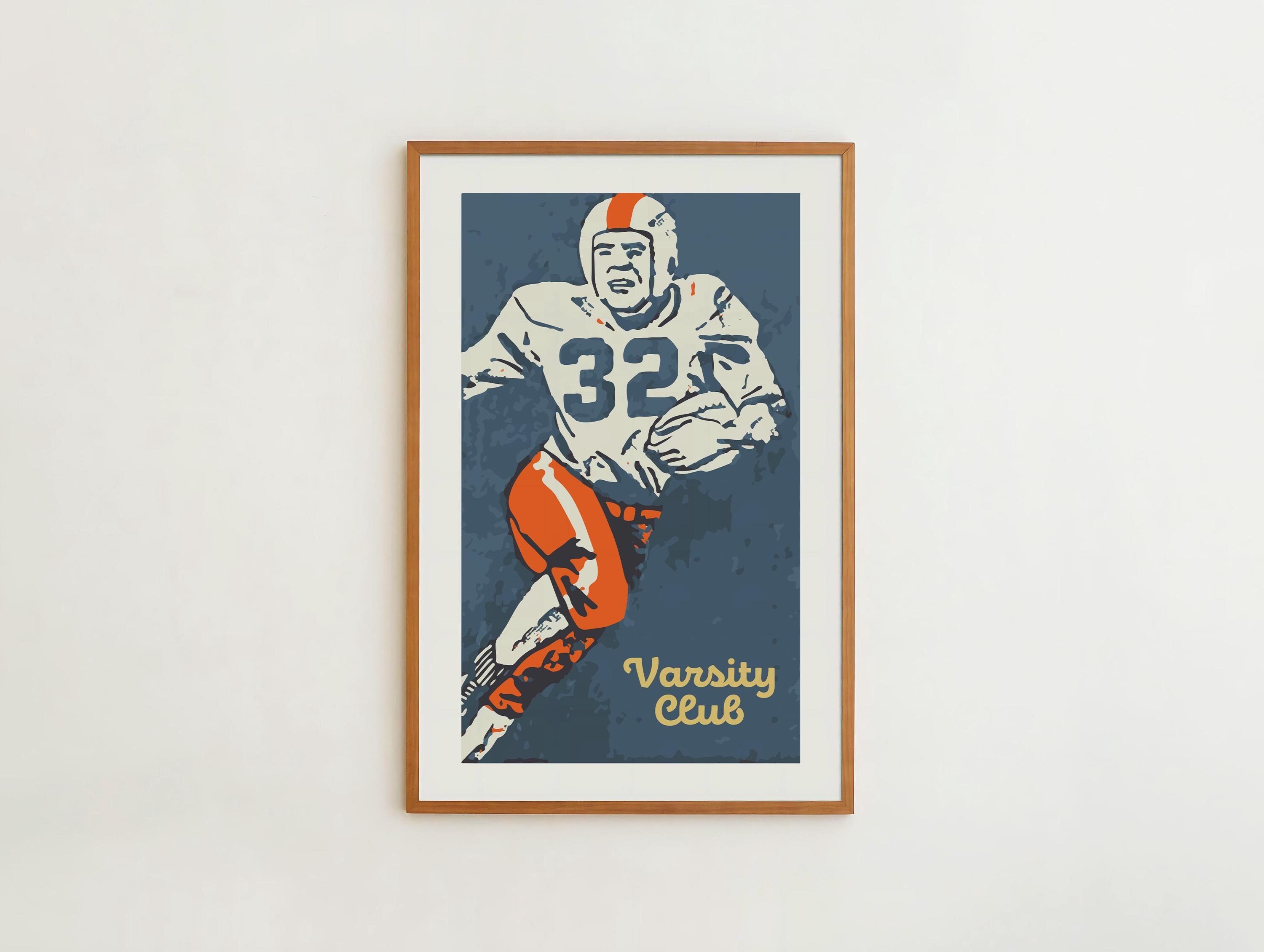 Retro Football Art Print, Sports Wall Decor for Kids Room - Etsy