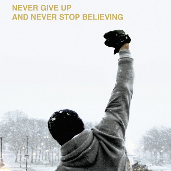 Rocky Movie Poster Citation Inspirante Imprimer Etsy Canada