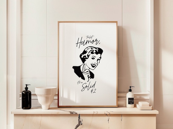 MoonWorks Poster Badezimmer - Lustige Rätsel Wandbilder Für WC & Bad