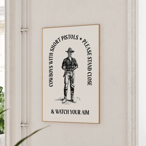 Bathroom Cowboy Art Print Bathroom Wall Decor Guest Bathroom Western ...