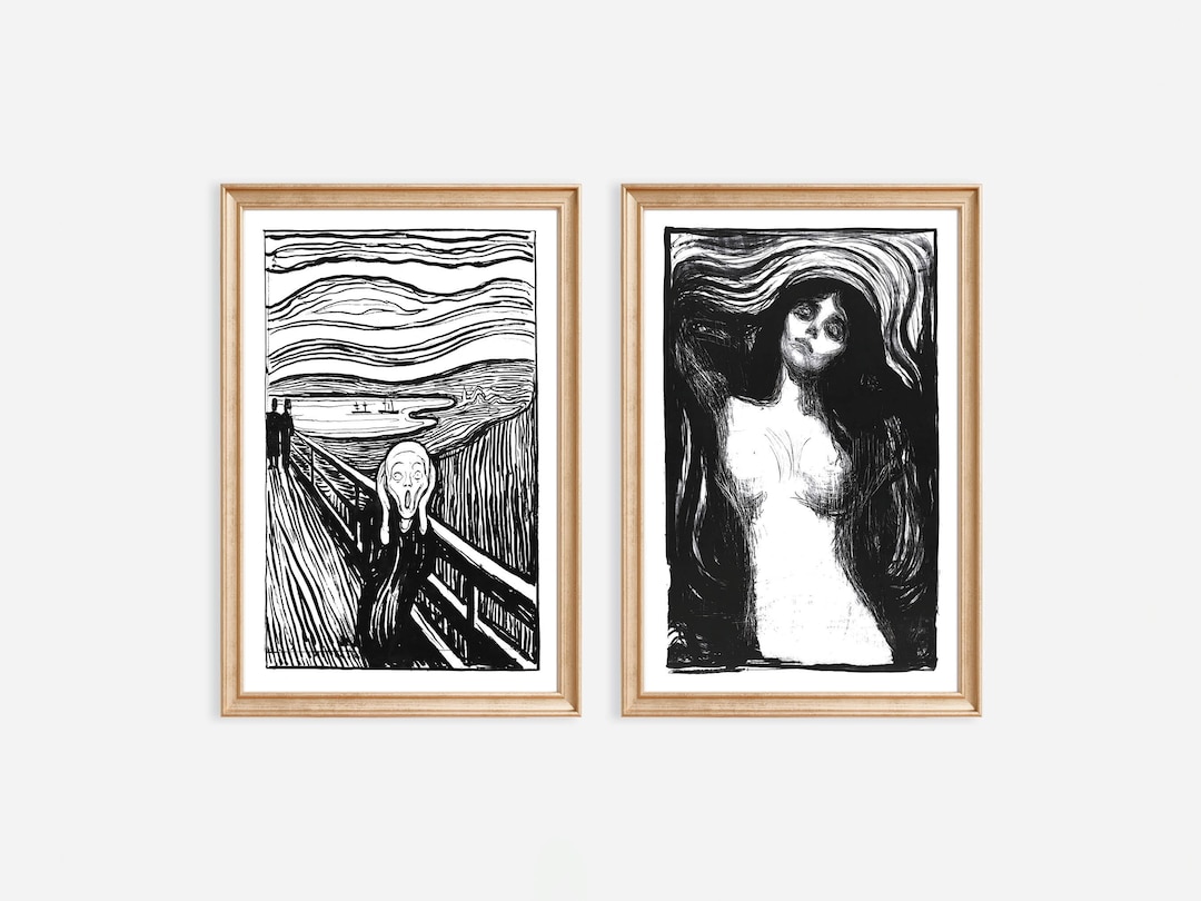 Black White Bathroom Art Bathroom Print Set of 2 Ladies Bathroom Wall Art Decor Monochrome Women ...