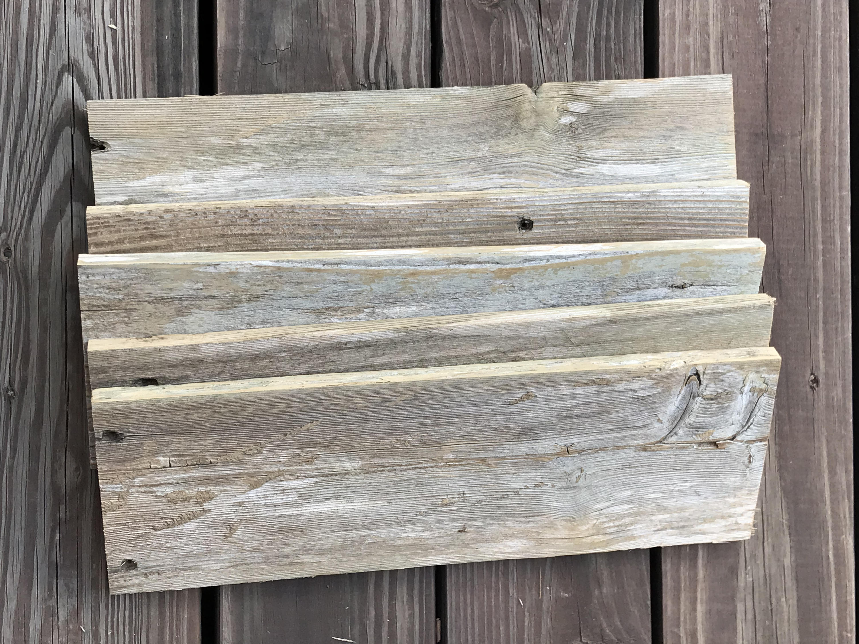 LOT of 5 16 x 51/4 Weathered Wood Boards Etsy