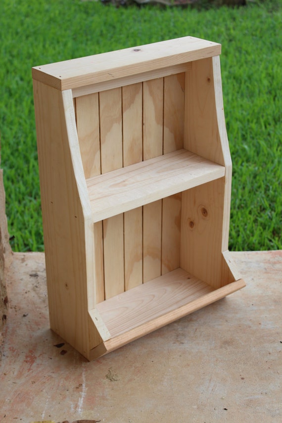 Unfinished Wall Shelf with Bin DIY 20.75 x 14 x Etsy