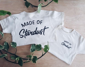 Made of Stardust kids tee, modern kids clothes, birthday gift, new baby, kids clothes, gender neutral kids clothes