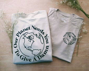 Give A Damn Tee - Ready to Ship - graphic tee, mother earth, love your mother, climate action