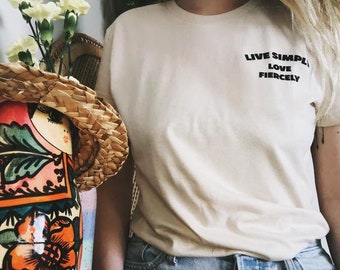 Live Simply Love Fiercely Women's Tee - Ready to Ship