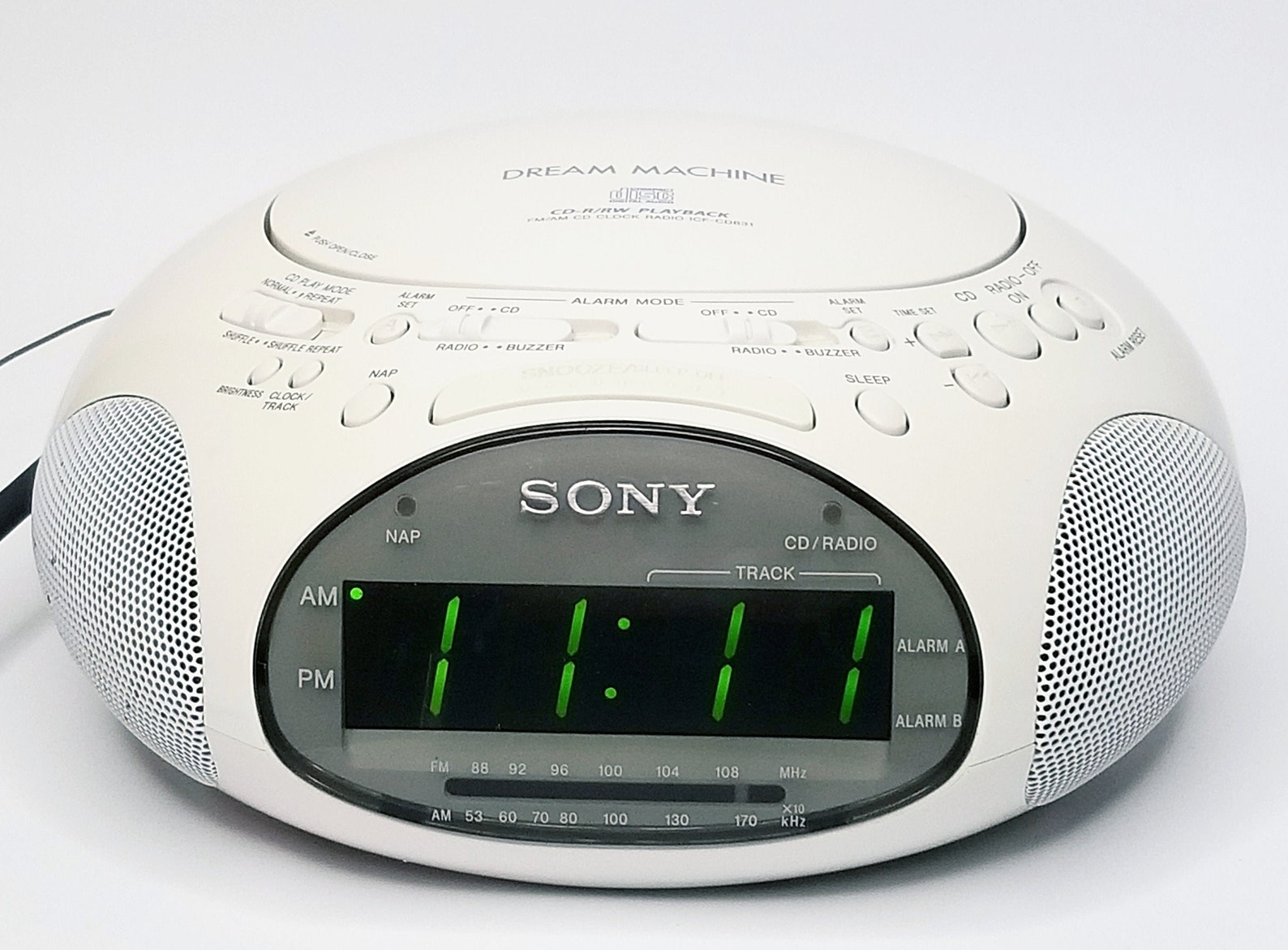 Sony Dream Machine CD AM/FM Radio Dual Alarm Clock White Etsy