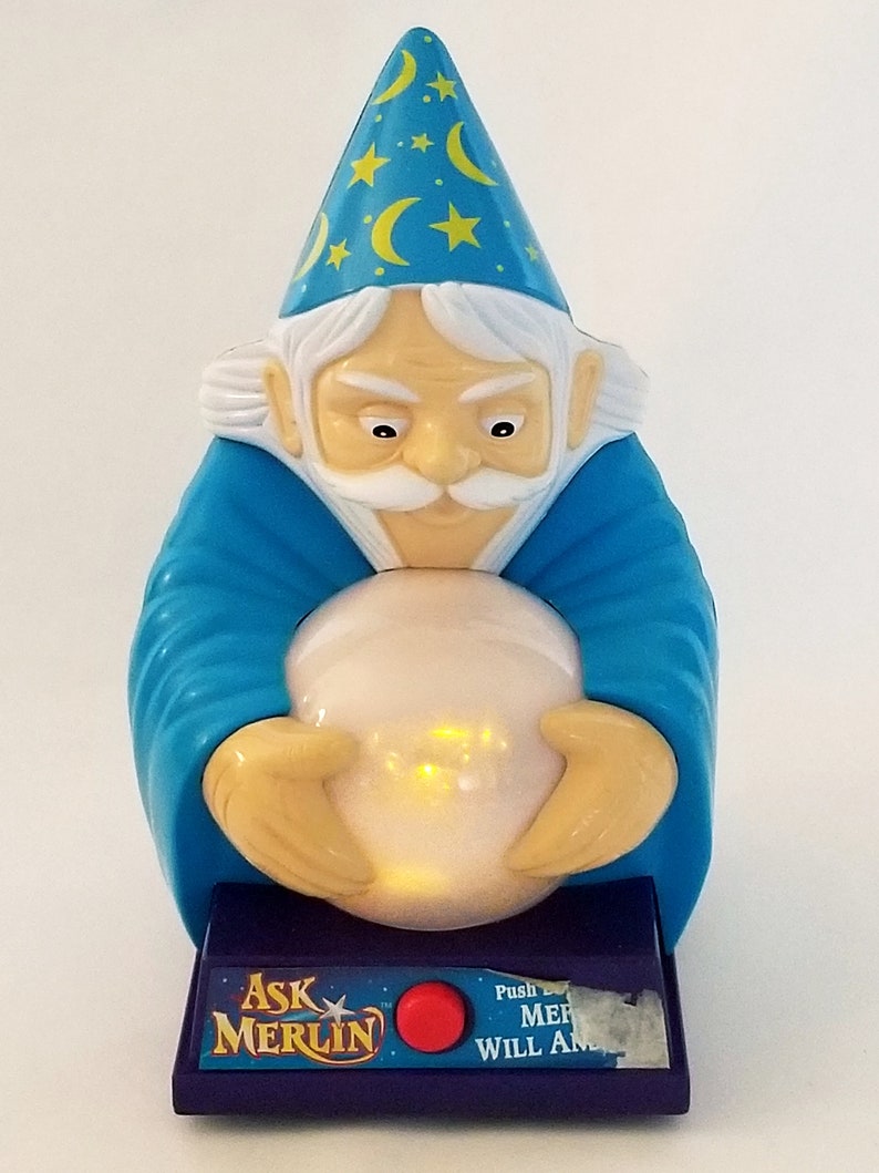 Super Rare Magical 1996 Ask Merlin Electronic Talking Wizard Etsy