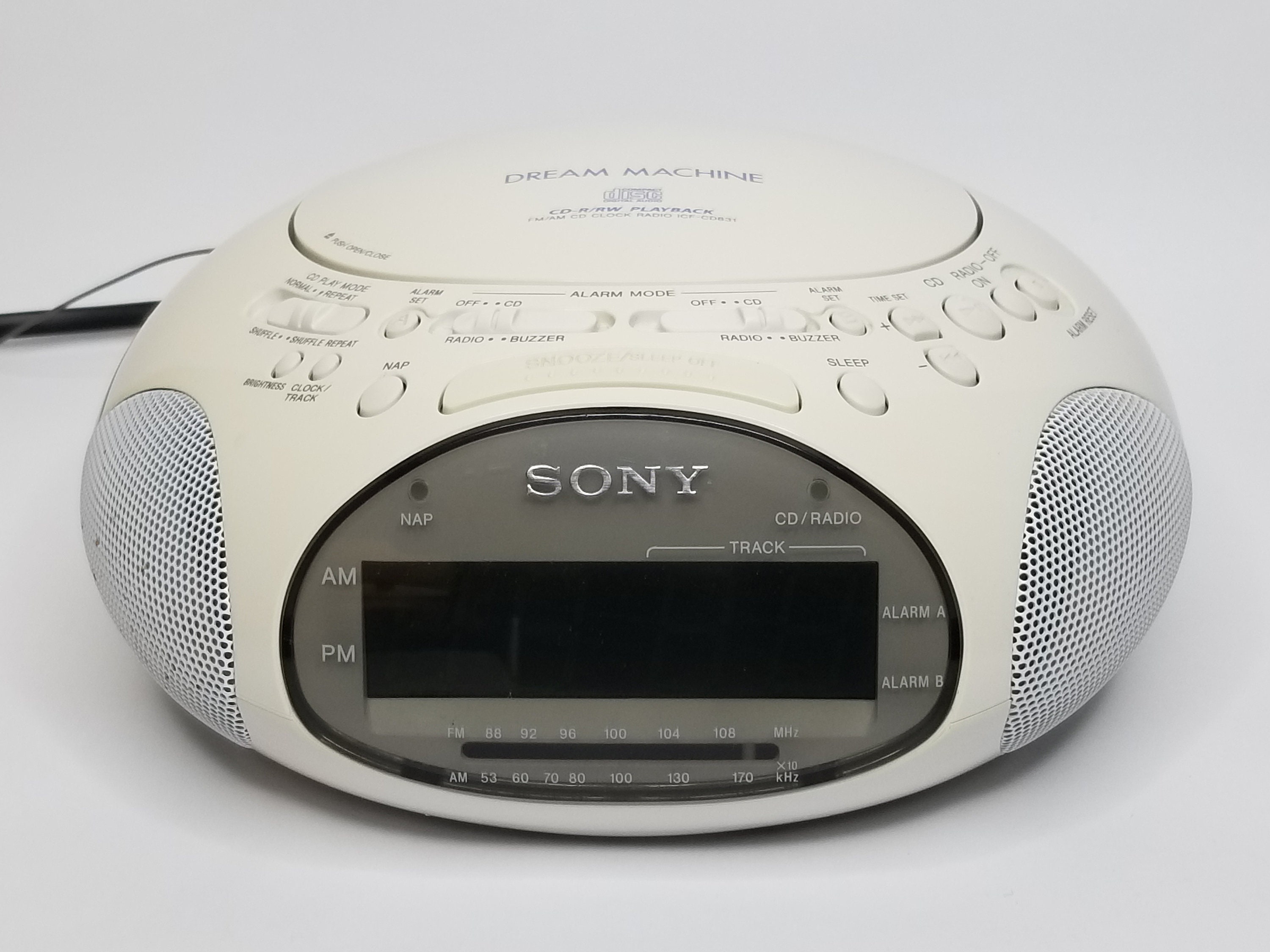 Sony Dream Machine CD AM/FM Radio Dual Alarm Clock White Etsy
