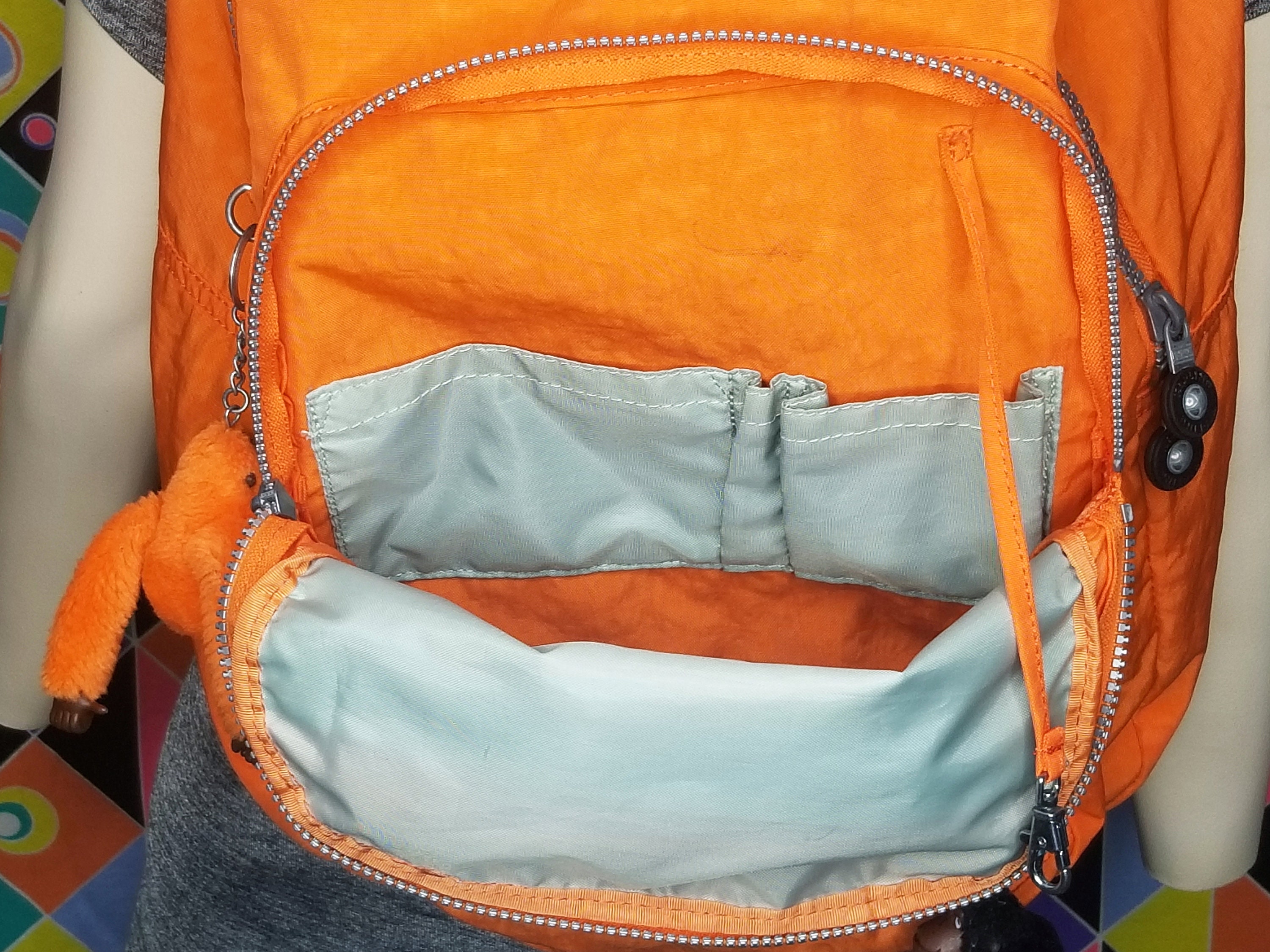 Large Orange Kipling Backpack Y2k Monkey Gorilla Australia Etsy