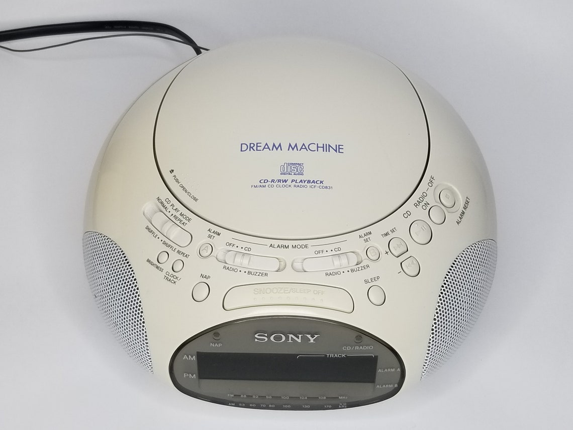 Sony Dream Machine CD AM/FM Radio Dual Alarm Clock White Etsy