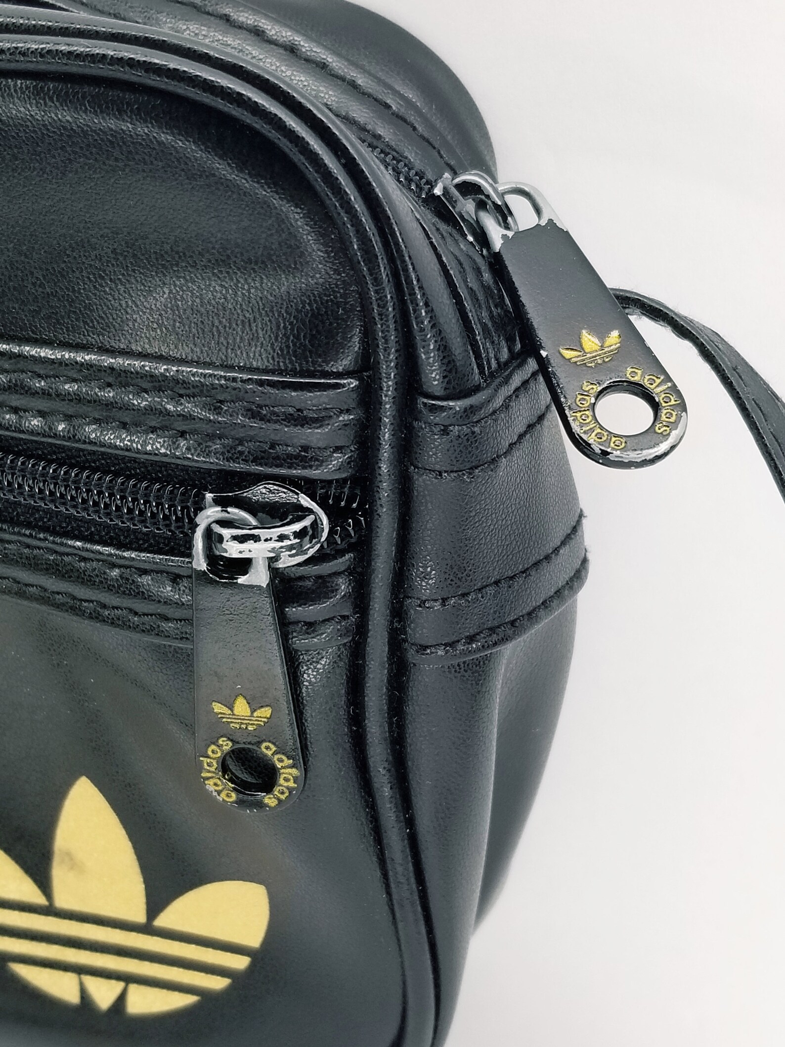 90s Adidas Small Crossbody Shoulder Bag Black Gold Vintage Etsy