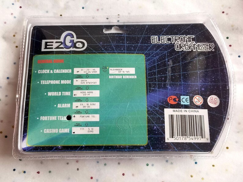 90s Vintage Electronic Organizer Digital PDA Keychain Game Etsy