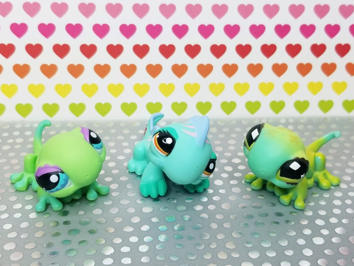 Littlest Pet Shop Lizard Gecko Lot of 3 LPS y2k Miniature Etsy