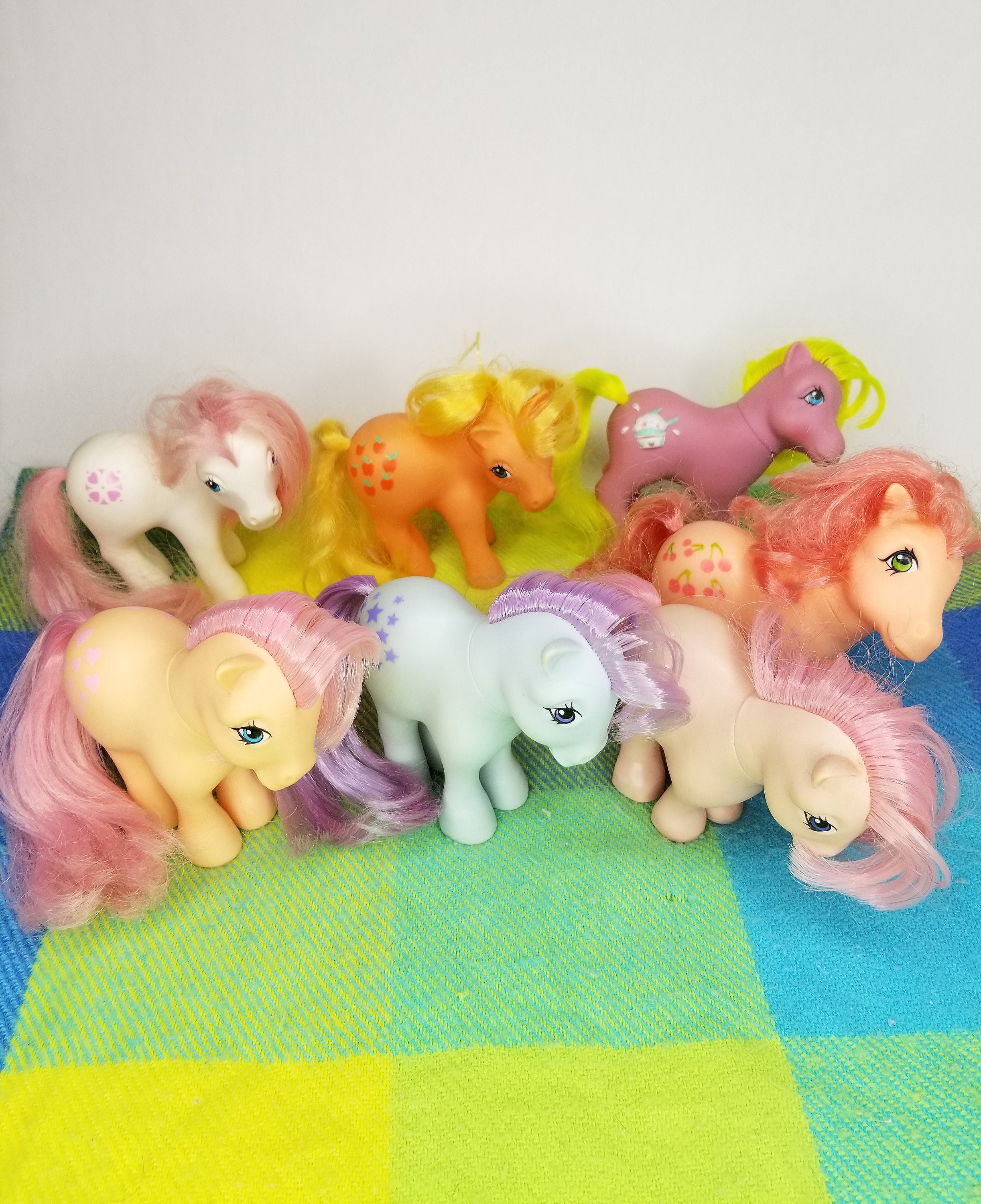 Rare Vintage G1 My Little Pony Lot Flat 