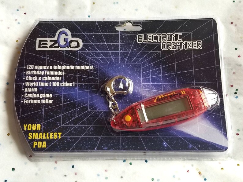 90s Vintage Electronic Organizer Digital PDA Keychain Game Etsy