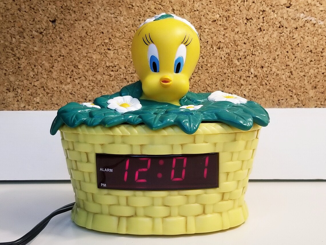 Rare 1999 Tweety Bird Alarm Clock Digital Looney Tunes Warner Etsy