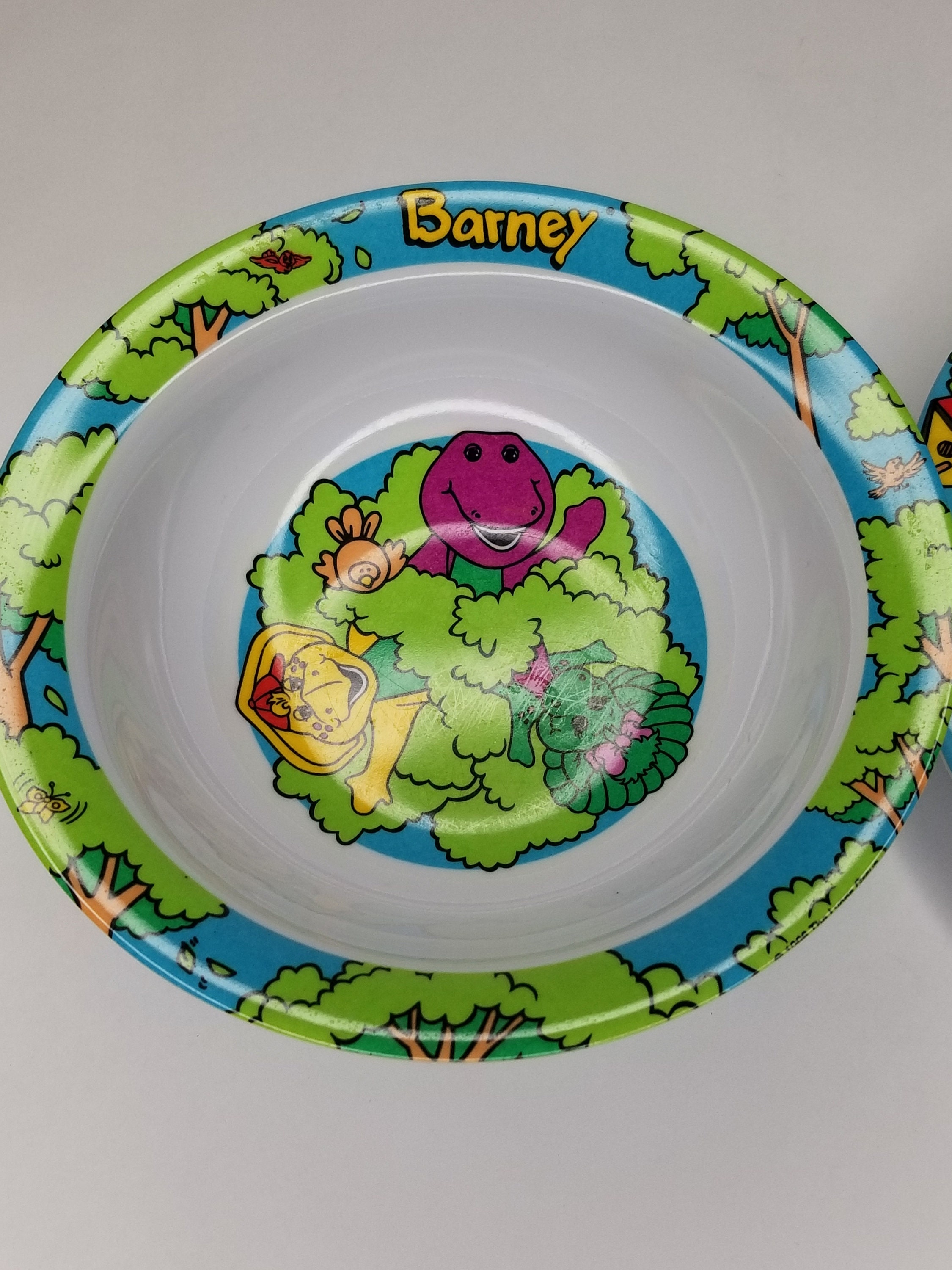 Children's Vintage Barney Plate & Bowl Set Plastic | Etsy