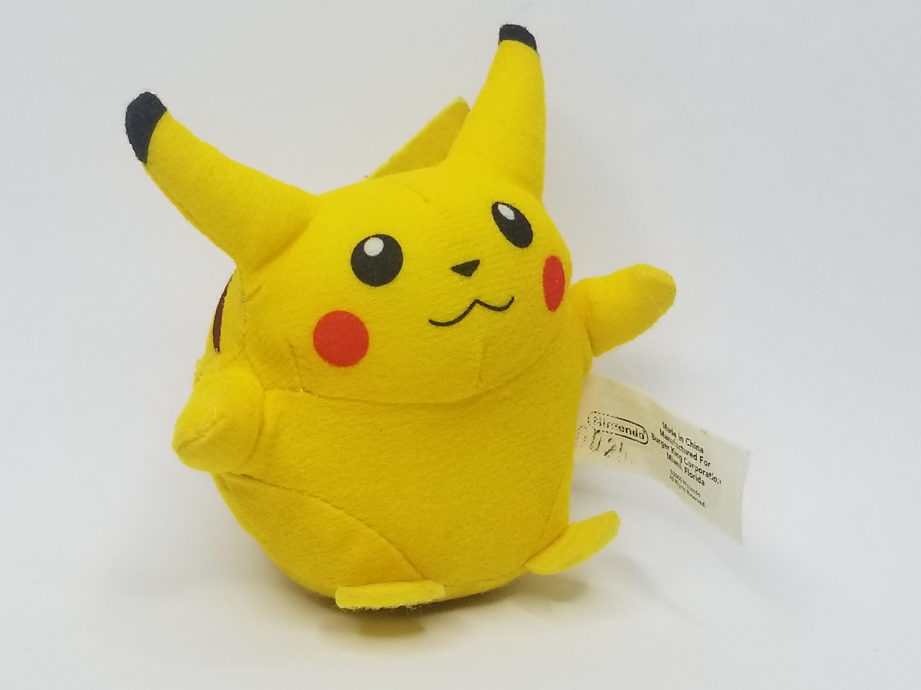 Vintage 1999 Pokémon Pikachu Burger King Nintendo Plush Toy Etsy