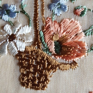 Vintage silk embroidered birthday card - PRICE INCLUDES SHIPPING