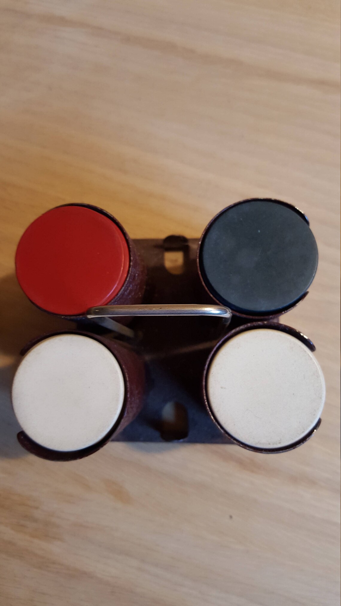 Metal Poker Chip Holder With 100 Old Chips PRICE INCLUDES Etsy