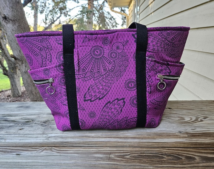 Tote Bag, purple, hand made