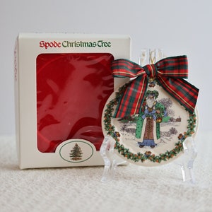 Spode 'Rond de wereld Britse kerstmanornament' - nieuw in doos