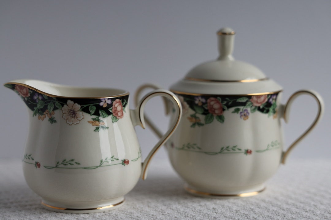 Lenox Bone China Creamer and Sugar Set in prairie Blossoms Etsy