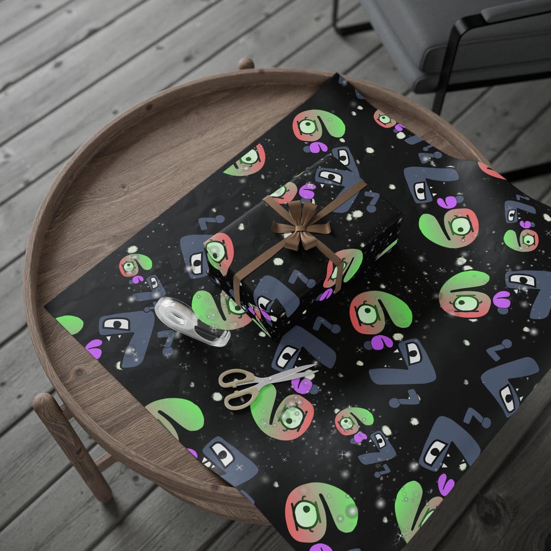 Number Lore Wrapping Paper, Gamer, Youtuber, Holiday Gift, Christmas ...