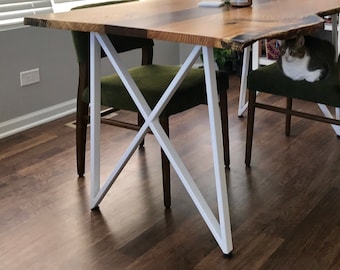 Tapered-X Metal Steel Table/Desk Legs - Any Size/Color!!