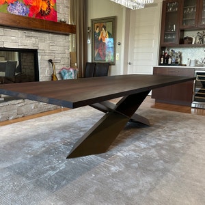 Folded-X Style Metal Table Frame/Base - Any Size/Color!