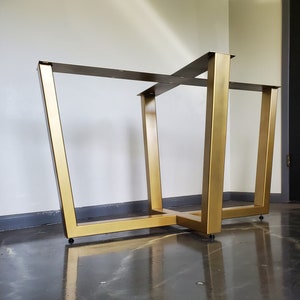 Metal Rectangular Tapered Table Base - Any Size/Color!