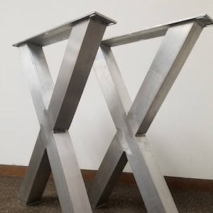Metal Aluminum Table Legs, X-Frame Style - Any Size!